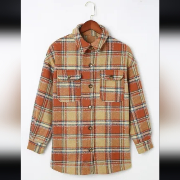 Last one New Oversized plaid shacket - Picture 13 of 15